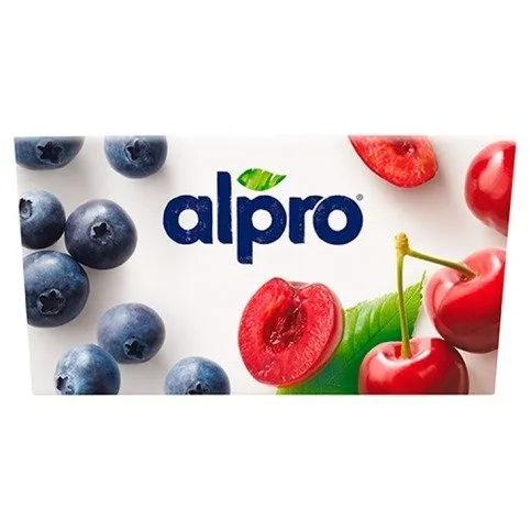 Alpro Blueberry and Cherry Soya with Yogurt Cultures 4 x 125g (500g)