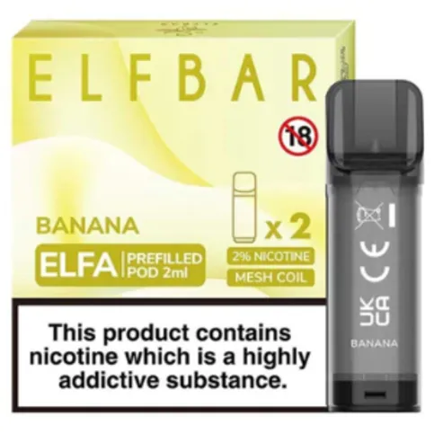 Elf Bar Elfa Prefilled Pods Banana 2 Pack