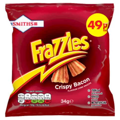 Smiths Frazzles Crispy Bacon Snacks Crisps 34g